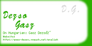 dezso gasz business card